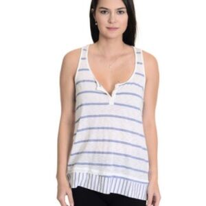 Splendid striped razor back tank top Small